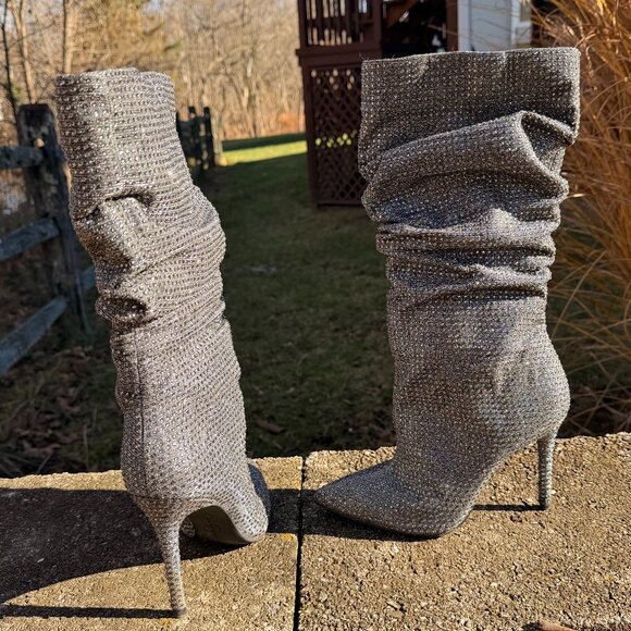 Jessica Simpson Layzer Rhinestone Slouch Boots - Picture 2 of 7